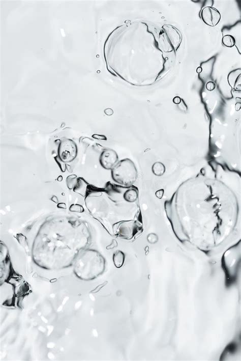 Clean Water And Water Bubbles On White Background Stock Photo Image