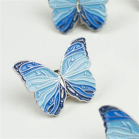 Blue Butterfly Pin Butterfly Lapel Pin Soft Enamel Pin