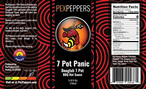 7 Pot Panic Hot Sauce Pexpeppers Hot Sauce
