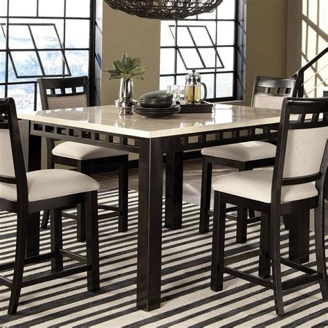 Brightens up any tiny kitchen or dining space. Gateway White Counter Height Table by Standard Furniture ...