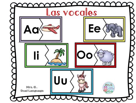 Spanish Vowels Center Activities Las Vocales
