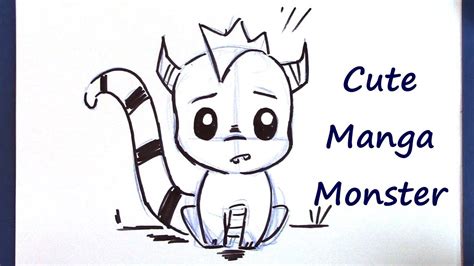 How To Draw A Manga Monster Super Cute And Easy Youtube