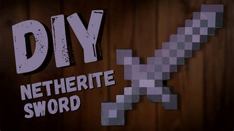 Netherite Sword Cardboard Diy Youtube