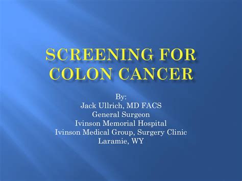Colorectal Cancer Screening Options And How To Start A Fit Kit Program Ullrich Wyoming