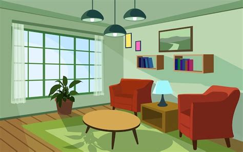 Premium Vector Modern Living Room Illustration