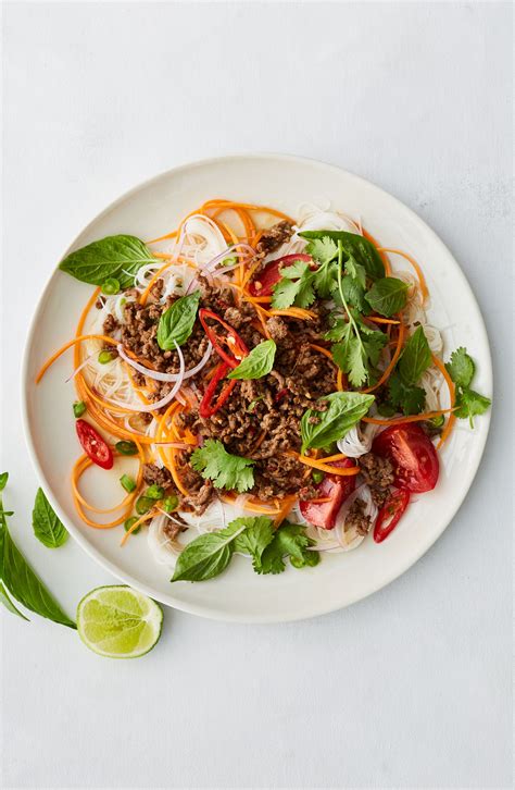 70 tasty, healthy lunch ideas. Healthy beef mince Thai noodle salad | Recipe | Mince ...