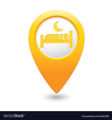 Map Pointer With Hotel Icon Royalty Free Vector Image