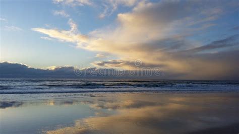 Early Morning Beach Sunrise Stock Image Image Of Dawn Clouds 65580481