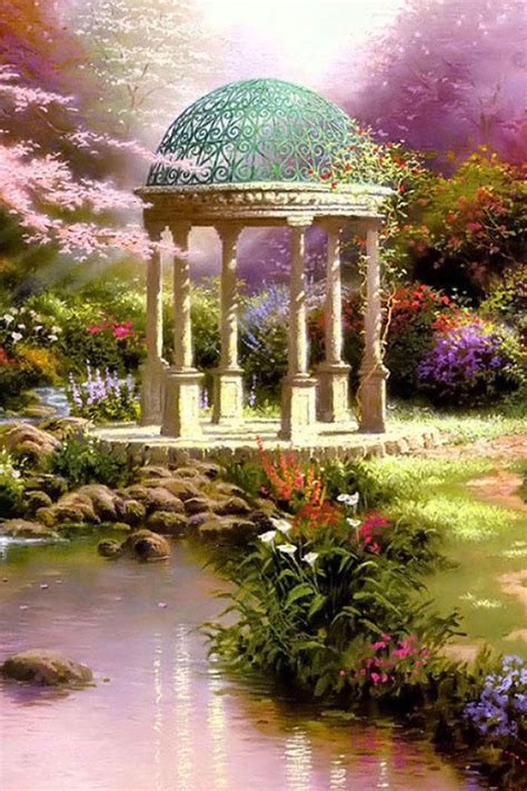 Hd Beautiful Dream Garden Iphone 4 Wallpapers Beautiful Garden