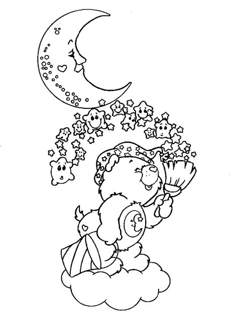 Cheer and grumpy bear coloring page. Bedtime Coloring Pages - Coloring Home