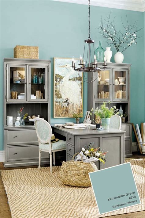 Paint color is all about creating an ambience for your home. Paint Colors For Office | Home office colors, Home office ...