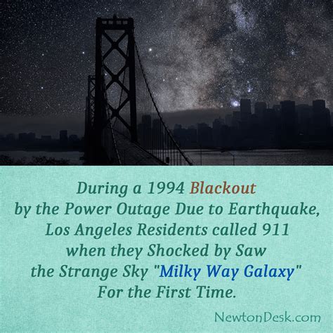 Los Angeles Residents Call 911 By Saw Milky Way During 1994 Blackout