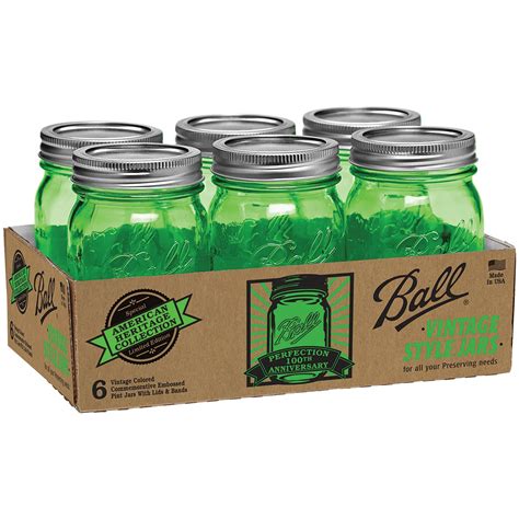 Ball Heritage Green Jar Pint 6 Pack At Jar Joann Mason Jars