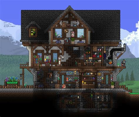 A base for pre hardmode. Pin by Quentin Courault on Terraria | Terraria house ...