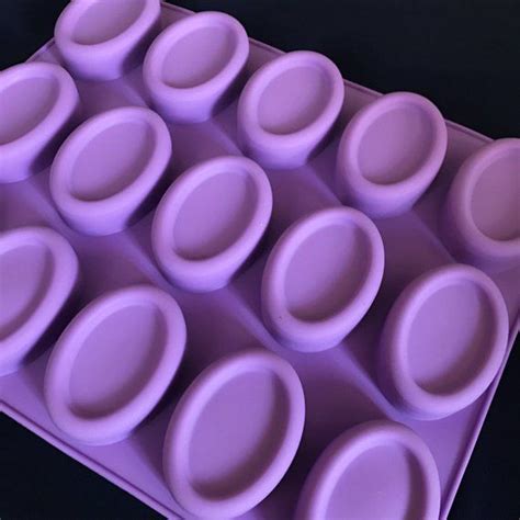 15 cavity oval silicone soap molds candle making molds chocolate jelly candle making molds