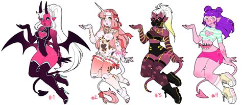 Draw lips for manga & anime. Full Body Monster Girls Auction II CLOSED by rap1993 on ...