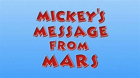 Mickeys Message From Mars Disney Wiki Fandom