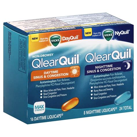 Vicks Qlearquil Sinus And Congestion Daynight Shop Sinus And Allergy At