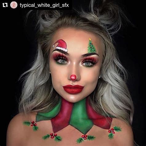 Weihnachtsclown Makeup Körper Malerei Kunst Idee Von Typicalwhite