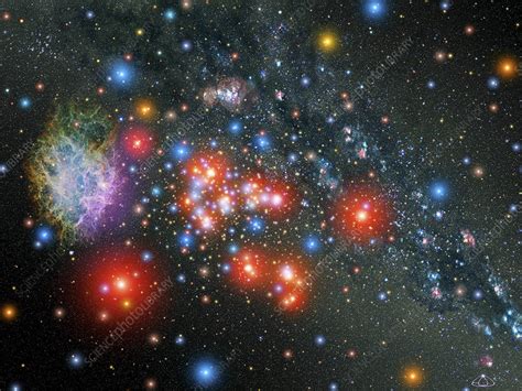 Massive Star Cluster Artwork Stock Image R6140346 Science Photo