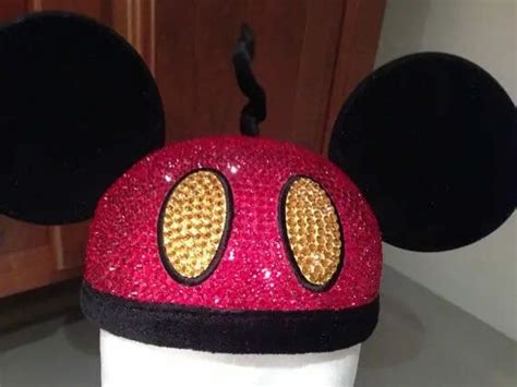 totally blinged out swarovski crystal mickey ear hats chip and company
