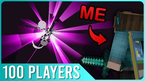 Killing The Ender Dragon In Speedsilvers 100 Player Minecraft Hunger