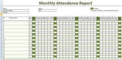 Work Attendance Register Examples Format Pdf Examples