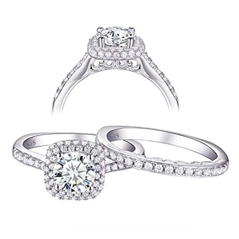 Newshe Wedding Engagement Ring Set For Women Aaa Cz 16ct Round 925