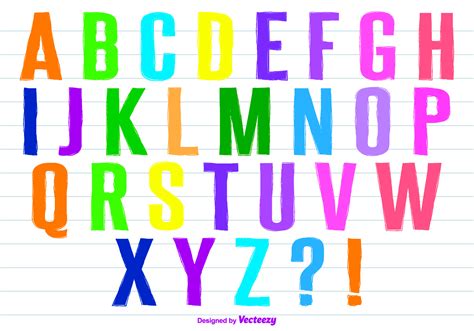 Also you can search for other artwork with our tools. Colorful Hand Painted Style Vector Alphabet Set - Download ...