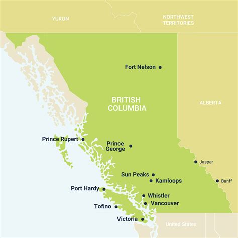 Map Canada West Coast Get Map Update