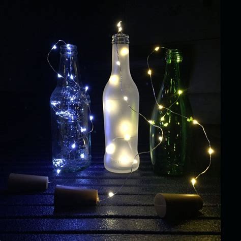 cork lights for wine bottles 6 pack bizoerade 30inch 75cm 15 led copper wire lights string