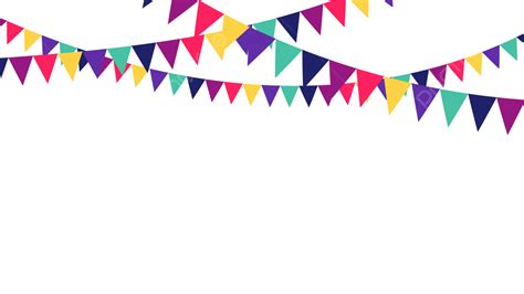 Party Bunting Clipart Transparent Background Party Colorful Decorative