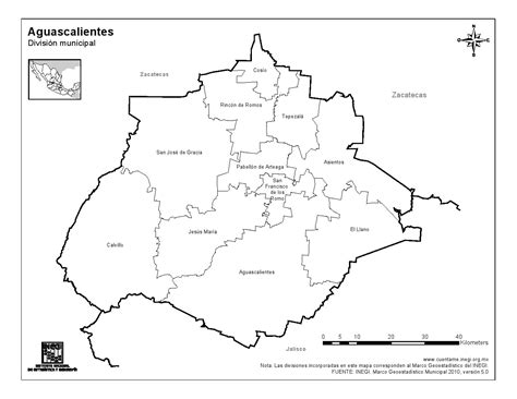 Mapa Para Imprimir De Aguascalientes Mapa De Municipios De