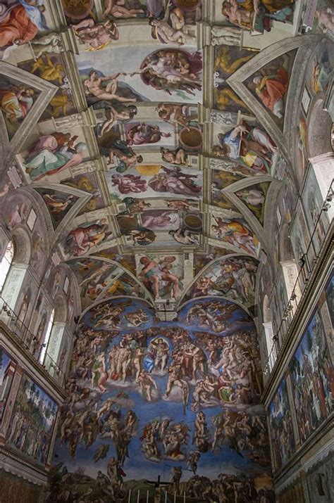 It is famous for its renaissance frescoes, the most important of which are the frescoes by michelangelo on the ceiling and on the west wall behind the altar. Sistine Chapel ceiling 02 - Sistine Chapel ceiling ...