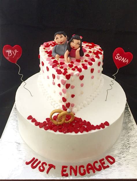 We did not find results for: Engagement cake with cute couple toppers. Whipped cream ...