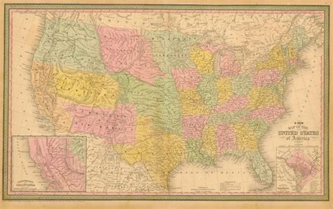 Map Of The United States Of America By Jh By Thomas Cowperthwait