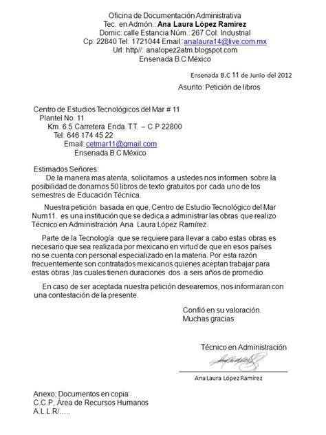 Guia Documentacion Administrativa Cartas Diversas Documentacion