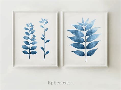 Blue And White Wall Art Prints Blue Downloadable Art Dining Room Wall