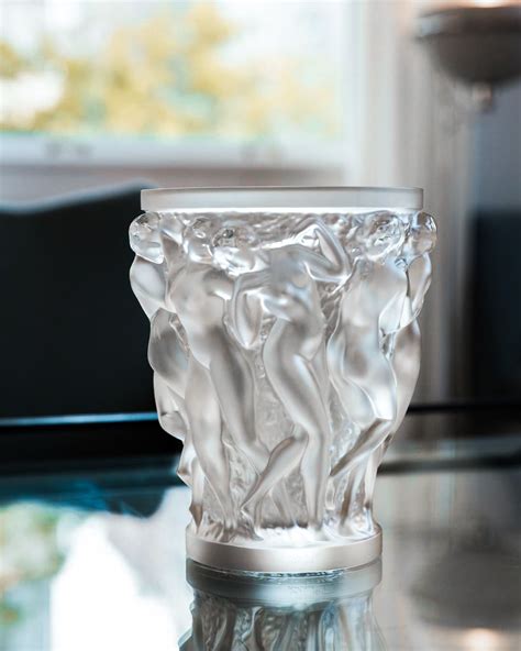 Crystal Clear Vase 24cm Bacchantes Lalique
