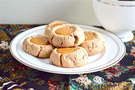 Salted Caramel Thumbprint Cookies Jeanie And Lulu S Kitchen
