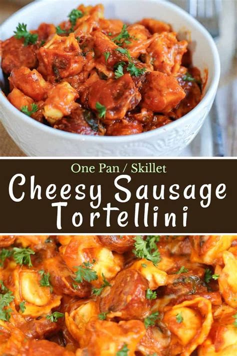 Italian sausage (about 3 links), casings removed, 1 tbsp. This One Pan Cheesy Sausage & Tortellini Skillet is a ...