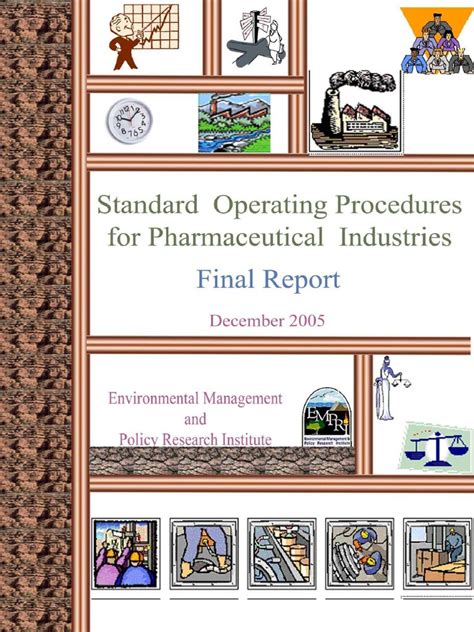 Standard Operating Procedures For Pharmaceutical Industries