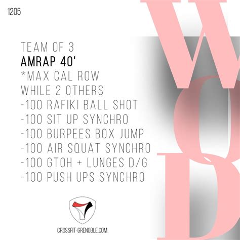 Wod 150218 Team Of 3 Crossfit Preparation Physique