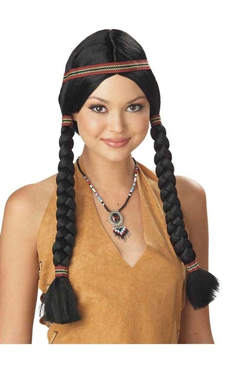 Indian Maiden Pocahontas Black Wig California