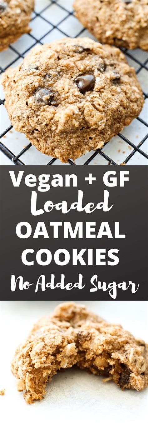 How many carbs in cookie, dietetic, oatmeal with raisins. Loaded Oatmeal Cookies!! These are gluten free, vegan, and have no added sugar. No one will ...