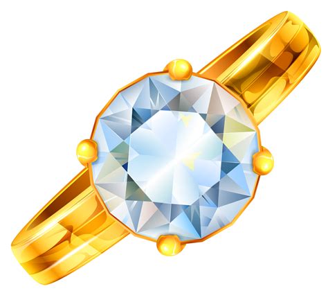Gold Ring With Diamond Png