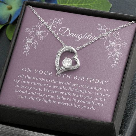 Daughter 18th Birthday Heart Necklace Shineon