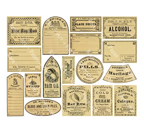 17 Apothecary Sticker Labels Vintage Pharmacy Potion Jar Etsy
