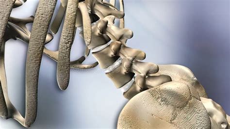 3d Medical 3d Illustration Of Transparent Human Lumbar Spine Anatomy