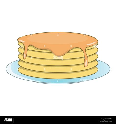 Stack Of Pancakes Icon Cartoon Style Stock Vector Image And Art Alamy
